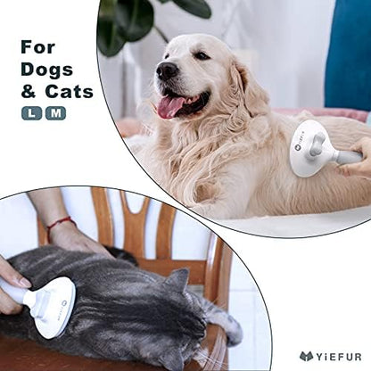 Cat Brush for Shedding, Self Cleaning Brush for Long & Short Hair Cats