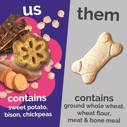 Fruitables Skinny Mini Dog Treats, Training Treats, Grilled Bison, 5oz