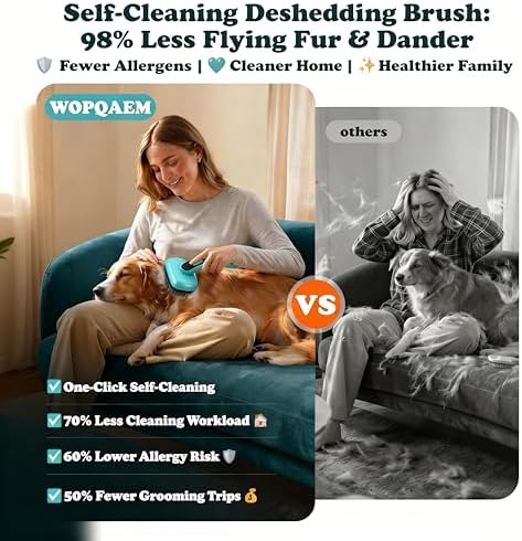 Self Cleaning Slicker Brush for Dog and Cat Shedding