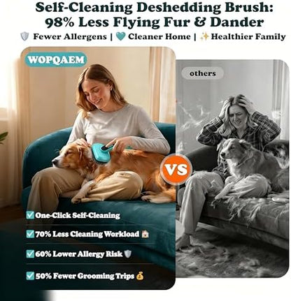 Self Cleaning Slicker Brush for Dog and Cat Shedding