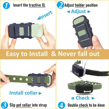Silicone Holder Compatible for Tractive XL GPS Dog Tracker (Black,1 Pack)