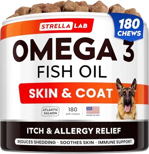 Omega 3 for Dogs - Fish Oil Skin & Coat Supplement, Itch & Allergy Support