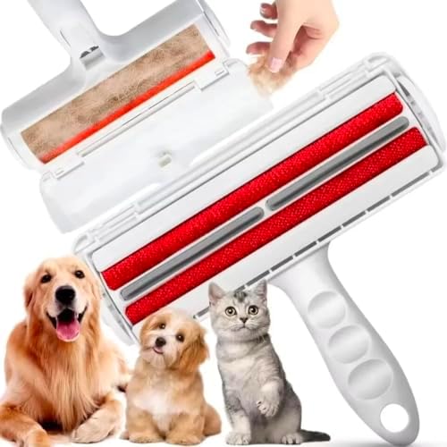 Pet Hair Remover Roller, Reusable, Self-Cleaning Lint Roller for Dog and Cat Fur, No Sticky Tape for Couch, Carpet, Furniture, Bedding, Home and Car
