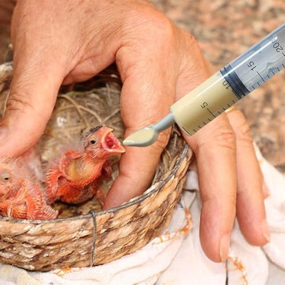 Baby Bird Feeding Syringe Set, Small Pet Parrot Feeding Tubes for Birds, Hand Feeding Tubes Kit Parrot Feeder Food Feeding & Watering Supplies for Small Pet Baby Birds (20ML+50ML)