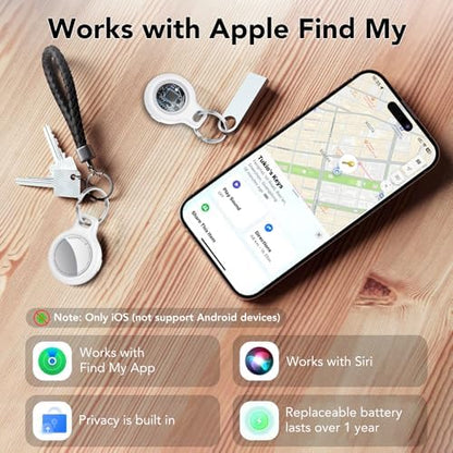 Air Tracker Tags-4 Pack (iOS Only), [Apple MFi Certified] Key Finder