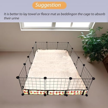 Guinea Pig Cage Liner，Washable Waterproof Oxford Cloth Cage Liners for Small Animals,Hamster Chinchilla Hedgehog Rabbit and Other Small Animals Not Include Cage(42x56 inches)