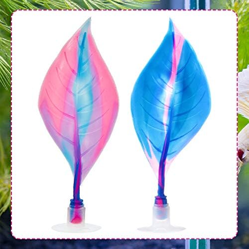WILLBOND 2 Pcs Blue Pink Silicone Betta Fish Bed Leaf Hammock Betta Fish Tank Accessories Decorations for Aquarium Ornaments, Practical Resting Spot, Comfortable and Safe