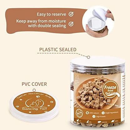 Freeze Dried Cat & Dog Treats, Healthy Duck Cube Weight Control 4.6 Ounce