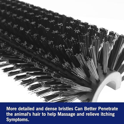 Livestock Scratching Brush Goat Scratcher Brush Full Massage Grooming Tool with 8 Screws for Cow,Cattle,Cow,Sheep, Horses,Pigs