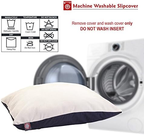 Majestic Pet Rectangle Medium Dog Bed Washable – Removable Slipcover Pet Bed – Dog Crate Bed Super Value Pillow Dog Bed – Dog Kennel Bed for Sleeping - Dog Bed Medium Breed 30 x 40 Inch – Blue