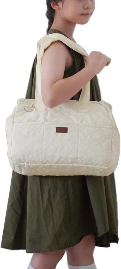 Small Dog Carrier Kitten Puppy Handbag with Multiple Pockets,Woman Style,Breathable Mesh Soft Cushion,Pets Tote Purse Picnic Travel Outdoor,MAX 6 lb (Cream, Small)