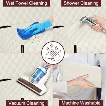 Waterproof Dog Backseat Cover for Cars, Non-Slip Pet Seat Protector, Beige