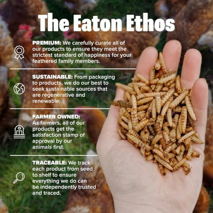 Eaton Pet and Pasture Premium Grubs, Dried Black Soldier Fly Larvae, 5 Lb