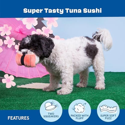 BarkBox Super Tasty Tuna Sushi Dog Toy - for Small to Medium Dogs