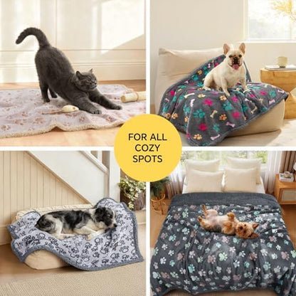 Luciphia Waterproof Dog Blanket Reversible Sherpa Fleece for Large Dogs Cat