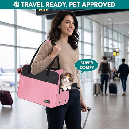 PetAmi Small Dog Purse Carrier with Pockets, Airline Approved, Pink