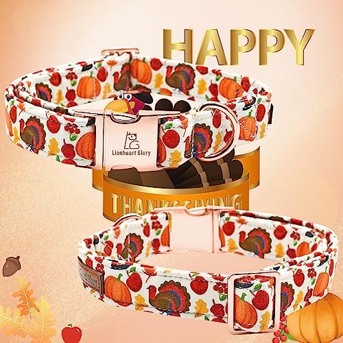 Lionheart Glory Turkey Dog Bow Collar - Bowtie Pet Gift for Girl or Boy Small Dog