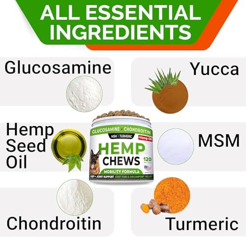 Advanced Joint Hemp Chews for Dogs Mobility - Hip & Joint Pain Relief Chews