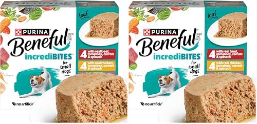 Beneful Purina Small Breed Wet Dog Food Variety Pack,IncrediBites Loaf,Chicken,Beef and Salmon Flavors - 3 oz. Cans,(Pack of 48)