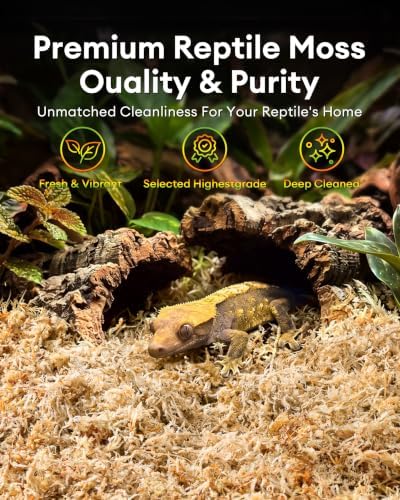 Sphagnum Moss for Reptiles & Plants, 7 OZ Terrarium Moss Bedding