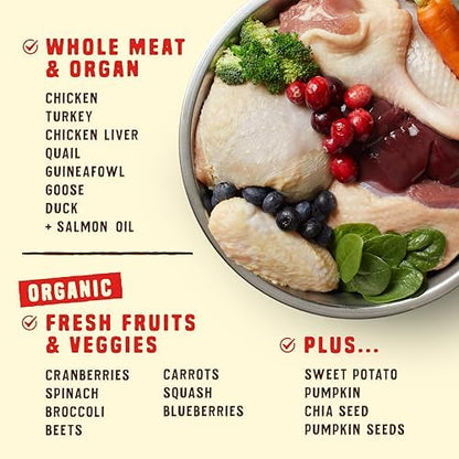 Stella & Chewy's Wild Red Raw Blend Kibble - Premium Freeze-Dried Raw Coated Dog Food - Perfect for Picky Eaters - High Protein Grain Free with 6 Poultry Sources - 3.5lb Bag (Pack of 2)