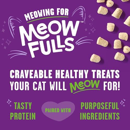 Stella & Chewy's Meowfulls Freeze Dried Cat Treats - Turkey & Duck Recipe - Raw Protein with Probiotics-& Salmon Oil - 1 Calorie Per Treat - 1.5 oz,(Pack of 2)