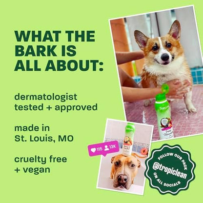 TropiClean Deodorizing Dog Shampoo, Berry & Coconut Scent, 20oz