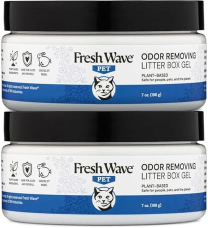 Fresh Wave Litter Box Odor Eliminator Gel, 7 oz Each, 2-Pack