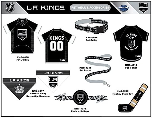 NHL Los Angeles Kings Bandana for Dogs & Cats, Small/Medium. - Cute & Stylish Bandana! The Perfect Hockey Fan Scarf Bandana, Great for Birthdays Or Any Party!