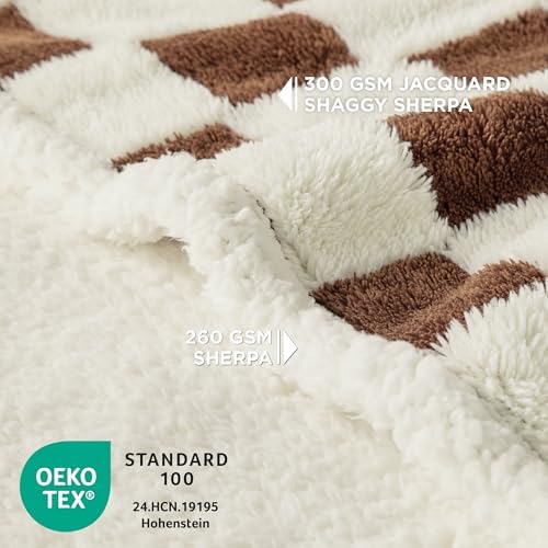 LE SURE Waterproof Dog Blankets for Large Dogs Cute Cozy 3D Jacquard,50x60