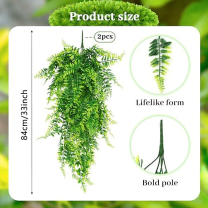 QUOZUO 2 Pack Reptile Plants Terrarium Hanging Plant Artificial Leaves Reptile Hide with Suction Cup, Reptile Tank Accessories for Bearded Dragon Lizard Snake Geckos Chameleon