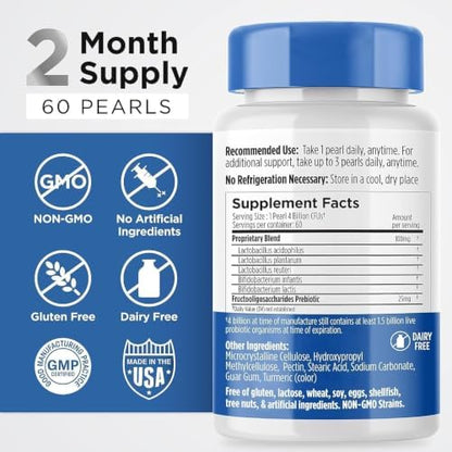 Probiotics for Women & Men - Probiotic & Prebiotics 60-Day Supply