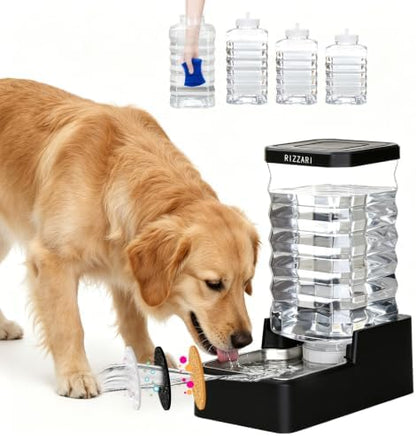 RIZZARI 2.64 Gallon Dog Water Bowl Dispenser:Large for Multiple Dogs