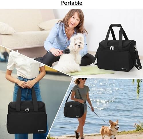 TANTO Dog Grooming Vacuum Bag, Extra Large Pet Tool Bag with Compartments