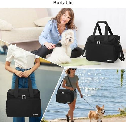 TANTO Dog Grooming Vacuum Bag, Extra Large Pet Tool Bag with Compartments