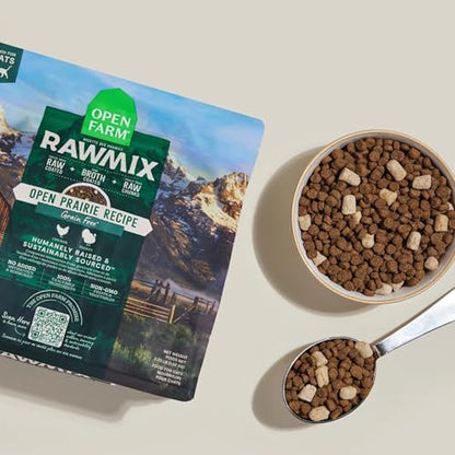 Open Farm RawMix Dry Cat Food, Open Prairie Grain Free Kibble, 8lb Bag