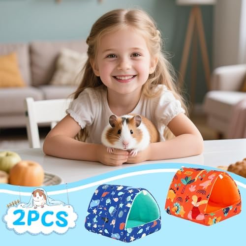 UPINS 2Pcs Guinea Pig Hideout,Guinea Pig Bed Houses
