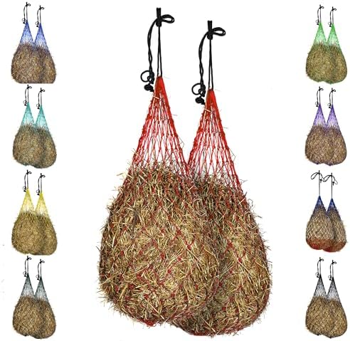 Majestic Ally Hay Net, Set of 2, Length - 54”, Holes 3"x3" for Horses