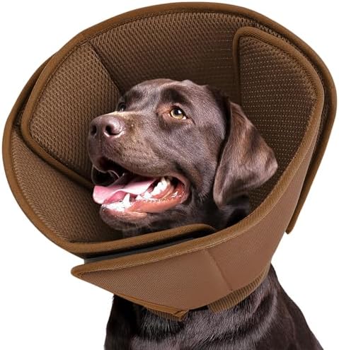 Queenmore Dog Cone for Large Dogs Soft Dog Cone Stop Licking After Surgery