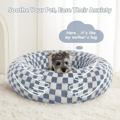 BFPETHOME Small Washable Cozy Donut Dog Beds for Dogs