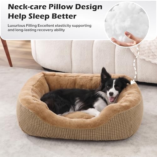 INVENHO Small Dog Bed Washable Orthopedic Calming Warming Durable Pet Bed with Anti-Slip Bottom