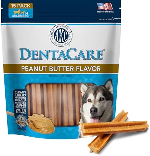 American Kennel Club Dentacare, Peanut Butter Flavored, 15 Count