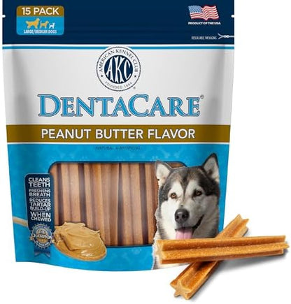 American Kennel Club Dentacare, Peanut Butter Flavored, 15 Count