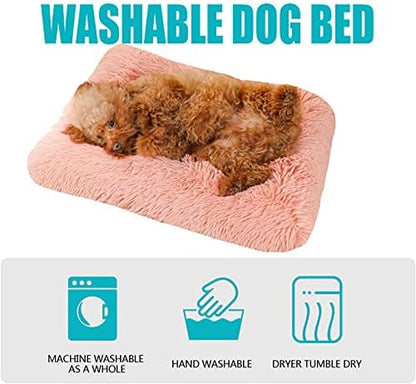 Long Plush Calming Pet Bed Cuddler Pet Bed Tie-Dye Blue 2XL