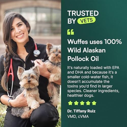 Wuffes Omega-3 Fish Oil for Dogs, Skin & Coat Support, 8 oz
