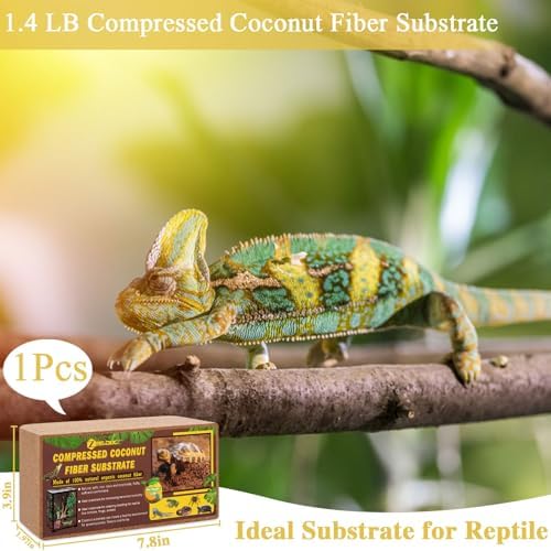 ZeeDix 1 Pack Coconut Fiber Substrate, Premium Coco Coir Reptile Substrate