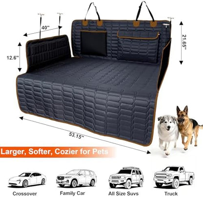 Reliadura SUV Cargo Liner for Dogs, Waterproof Trunk Cover with Bumper Flap