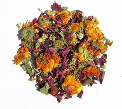 Forage Mix,100% All Natural Botanical Herb Treat for Rabbit Hamster Guinea Pig Chinchilla Chicken Hermit Crab Gerbil Degu & Other Small Animals (Floral Forage Mix 25g)