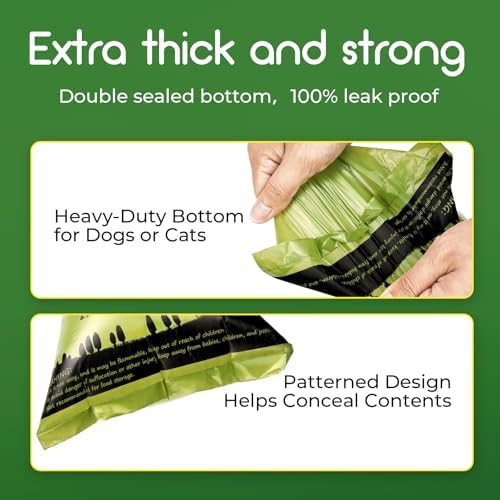ATIFBOP Biodegradable Dog Poop Bags Rolls 360 Count Scented, Leak Proof and Extra Thick Waste Bag Refill (Scented)