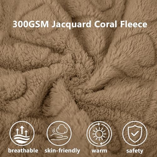 gogobunny Pet Blanket for Dogs Cats, 300GSM Ultra Soft Coral Fleece Blanket, Washable Small Dog Cat Blanket, Calming Crate Mat, Furniture Protector for Couch Bed Car Seat, Brown, 30x40IN